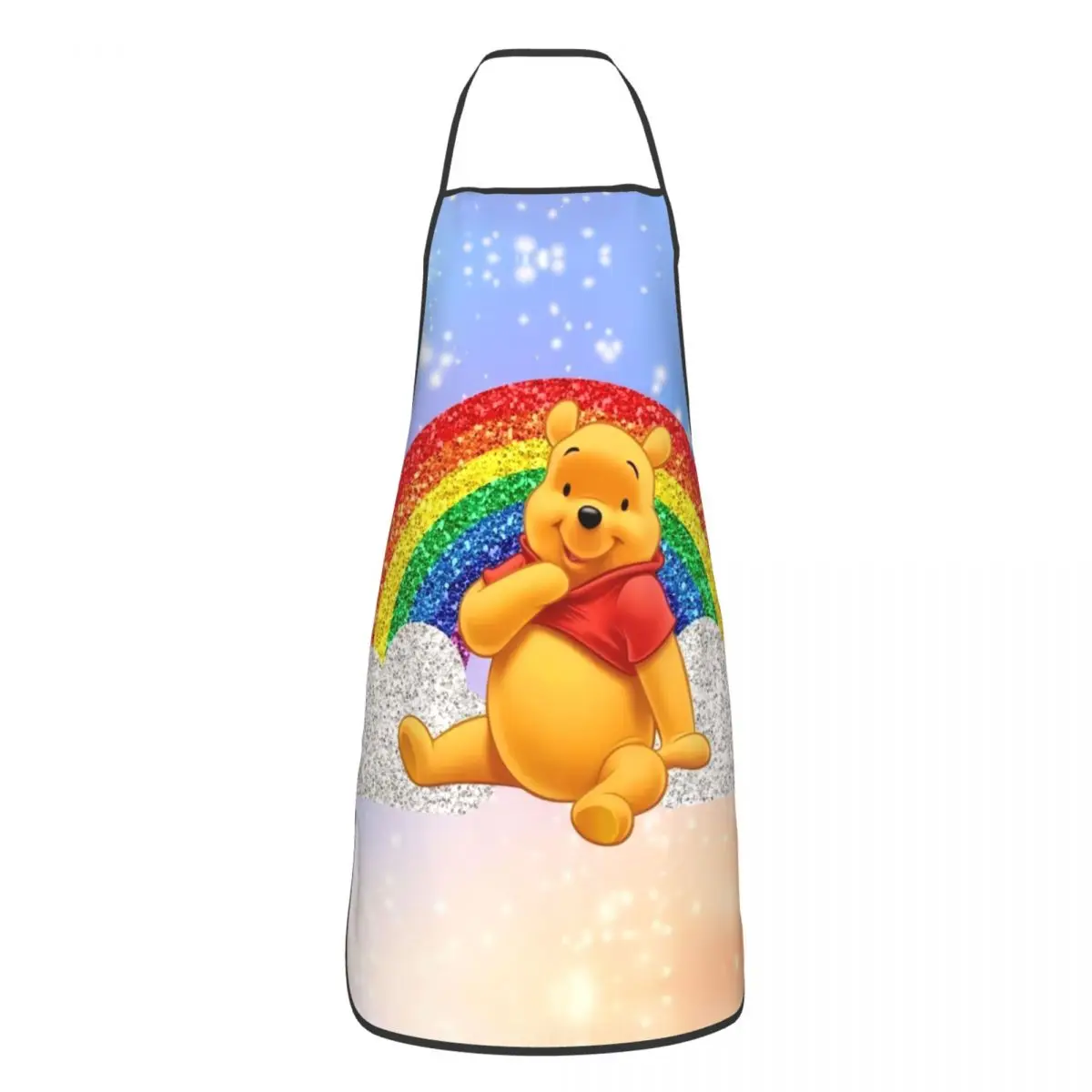 Custom Winnie The Pooh Cartoon Bear Apron for Women Men Unisex Bib Kitchen Cooking Tablier Cuisine Chef Baking