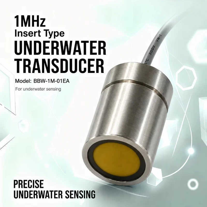 1MHz Insert Type Underwater Ultrasonic Transducer for Flowmeter and Underwater Distance Measurement