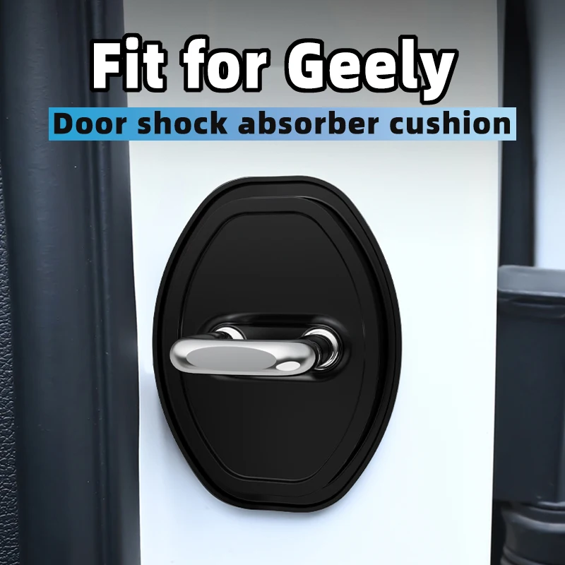 2 4pcs Car Door Closing Sound Deadener Damper Antirust Protective Covers for Geely Coolray X6 Emgrand Global Hawk GX7 Atlas