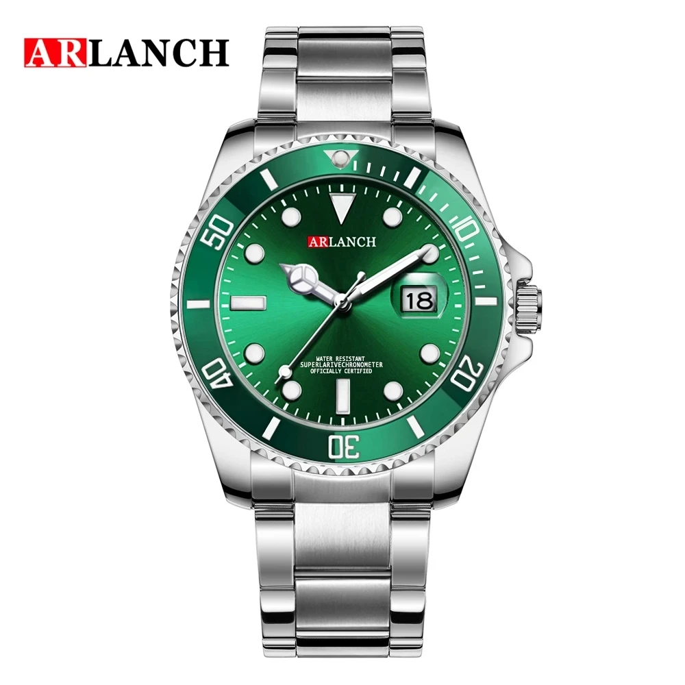 ARLANCH Hot Sell Men Quatrz Watch Sport Mens Watches Top Brand Luxury Waterproof Full Steel Quartz Clock Men Relogio Masculino