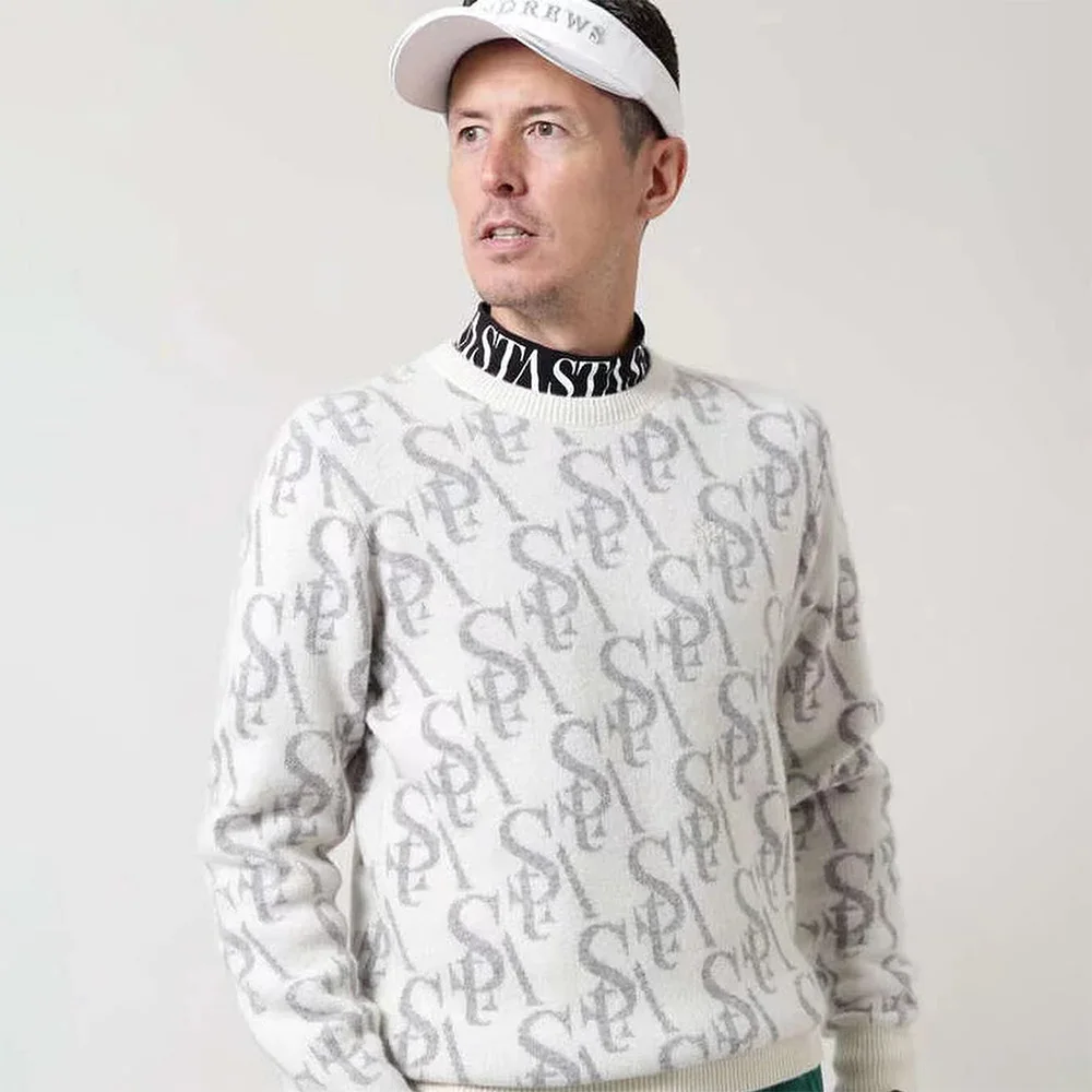 Perfect Choice! ST ANDREWS Men\'s Autumn Golf Wear, High-quality Fabrics, High Elasticity, Luxury Trendy Knitted Sweaters!