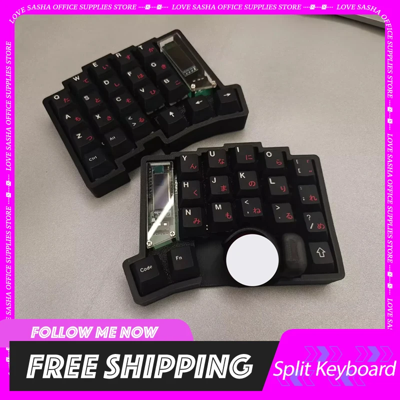 Split Keyboard Kit Trackball 39/47/59 Layout Prog Rammable Vial Key Custom RGB Hot Swap Split Keyboard Ergonomics PC Gamer Gifts