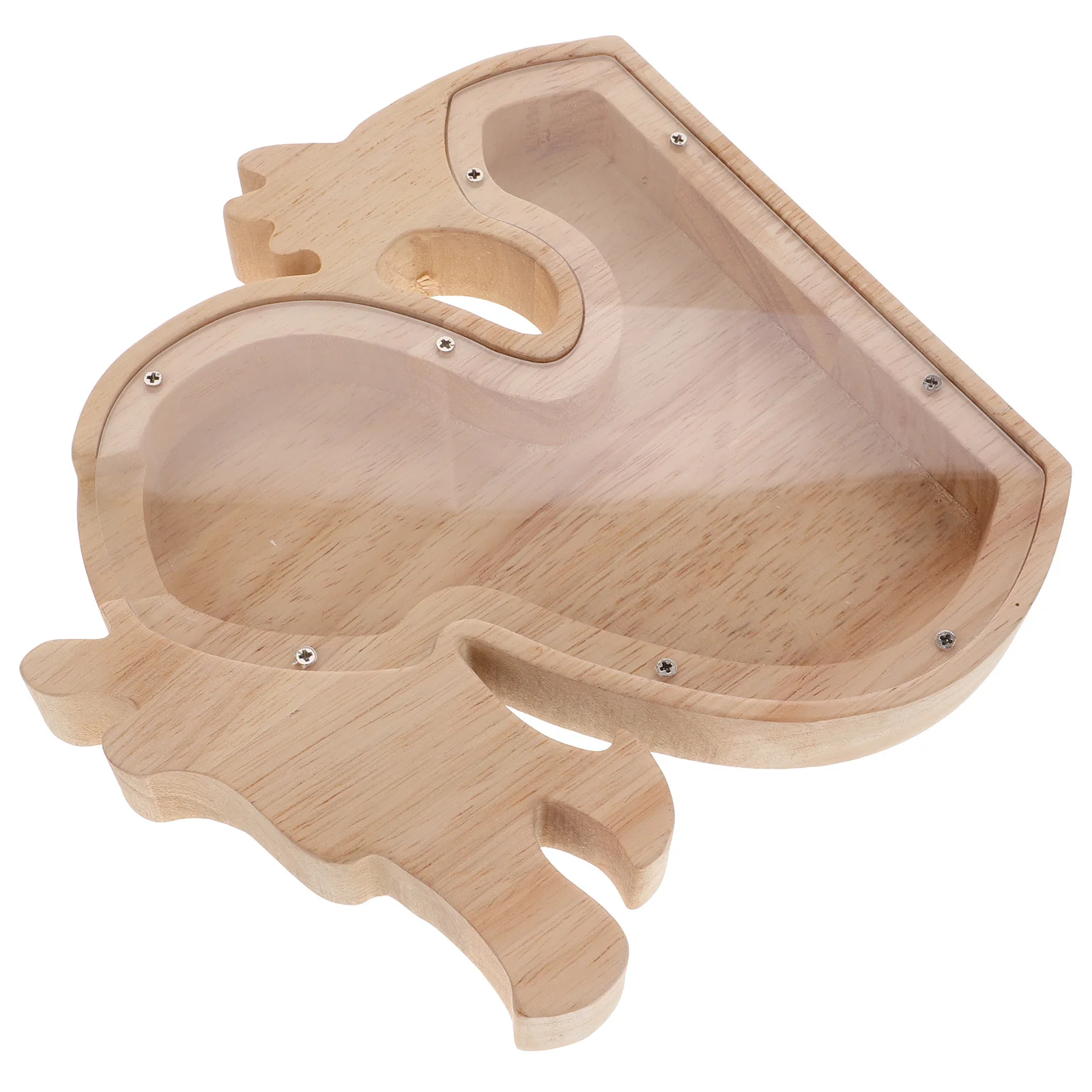 Tirelire en bois en forme de Dragon pour enfants, pot de pièces de monnaie à vue claire, Design Animal, boîte d'économie d'argent pour garçons et filles