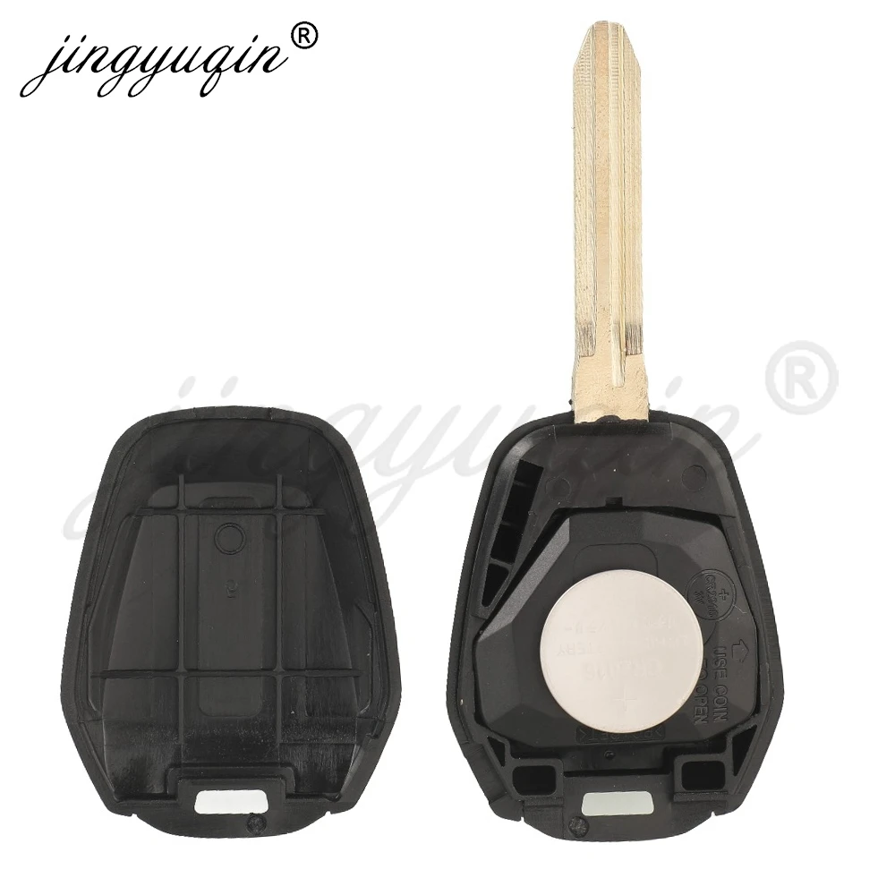 jingyuqin Remote Car Key Contro Fit for ISUZU D-Max M-UX 433.92Mhz ASK ID46 Chip TOY43 Blade Auto Key Fob Replacement 2 Buttons