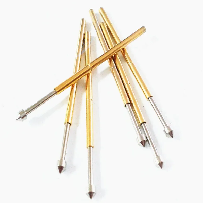 100 Chiếc P100-E3 Hình Nón Mùa Xuân Kiểm Nghiệm Kim Đường Kính 1.8Mm Chiều Dài Kim 33.35Mm Cho Bảng Mạch Thử Nghiệm