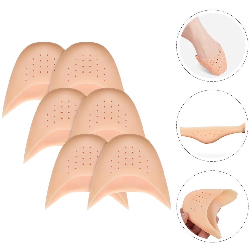 

6 Pcs Breathable Toe Pouch Protector Yoga Ballet Cover Baby Heel Protectors for Shoes Inserts