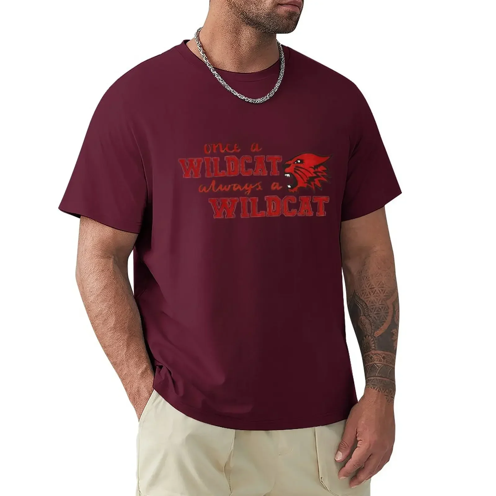 graphics vintage t shirts for men pack oversizeds anime mens workout shirts High School Musical Wildcats- Motto T men clothing