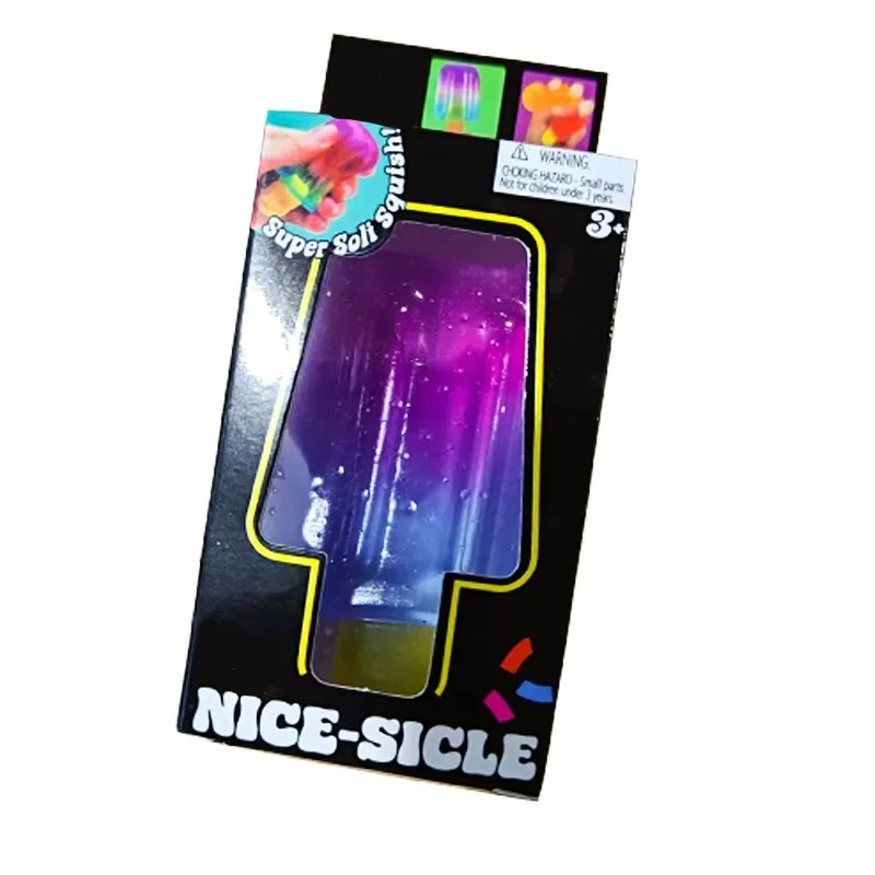 

Squishy Ice Cube Maltose Fashion Nee-Doh Gradual Change Ice Cream Transparent Square Decompression Gifts For Friend Adult