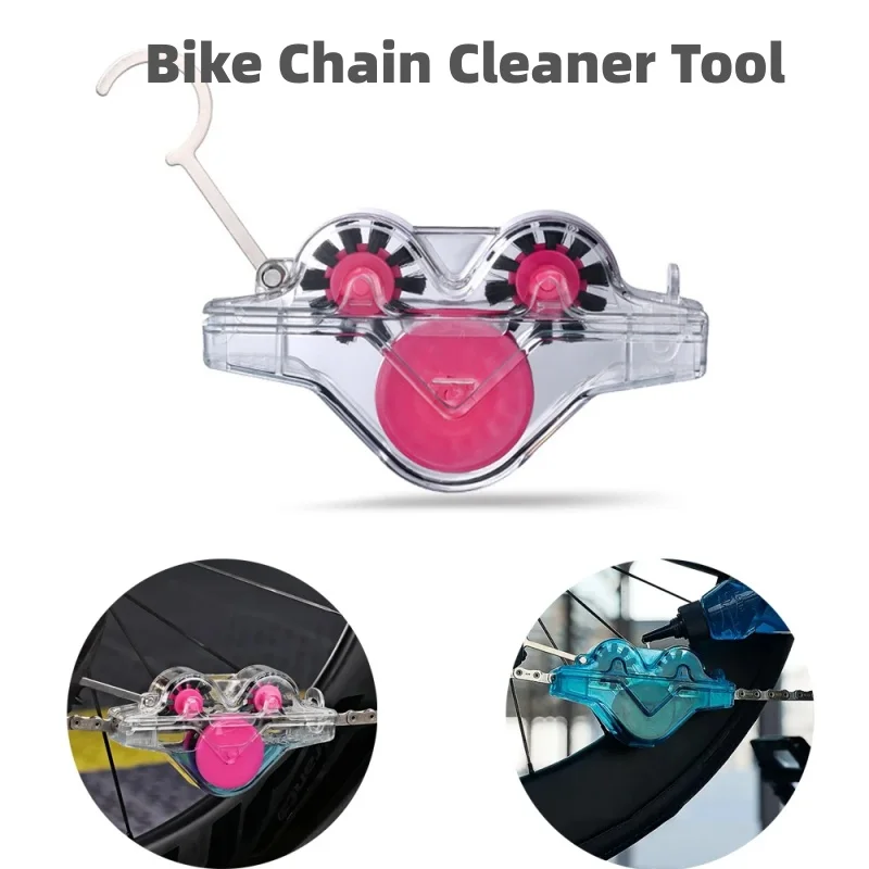 MTB Road Bike Chain Cleaner Tool - Convenient Cycling Cleaning Kit Bike Scrubber Washer Frog Chain Washer Bike Accessory