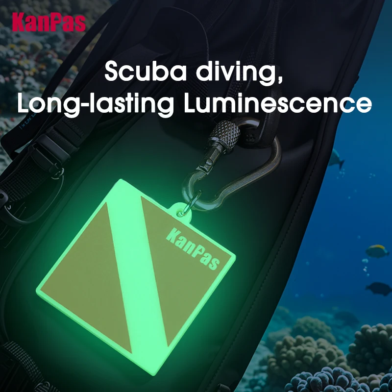 KANPAS Scuba Dive Flag luminous Marker / Diving Tag, Night Diving Safety Signal light for Cave Diving, Wreck Diving