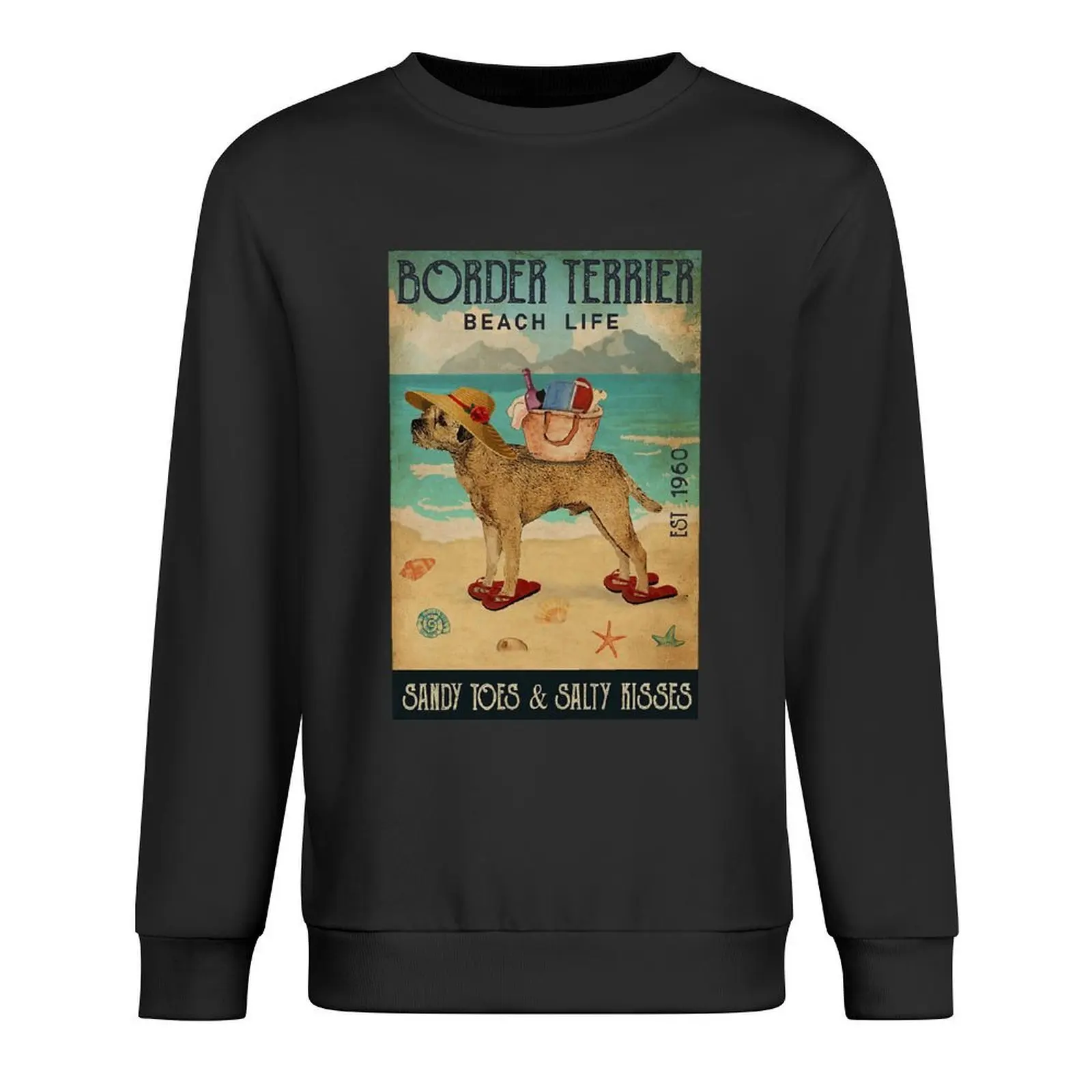 

Beach Life Border Terrier Dog Funny Gift Pullover men clothing clothes for men men's clothes men wear graphic sweatshirts