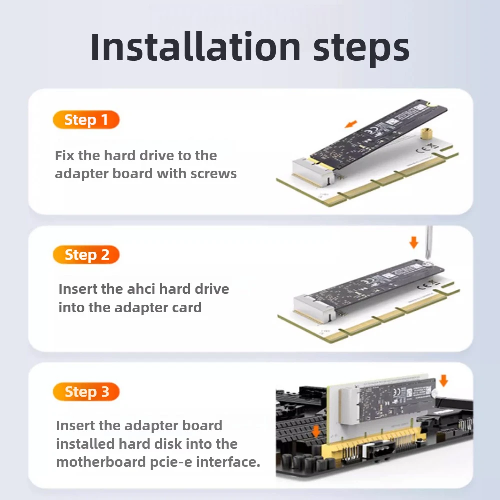MAIWO AHCI a PCIE X4 X8 X16 Scheda Adattatore M.2 disco rigido lettura/scrittura Scheda Madre Desktop PC Per Macbook 2013-2017 12 + 16 PIN SSD