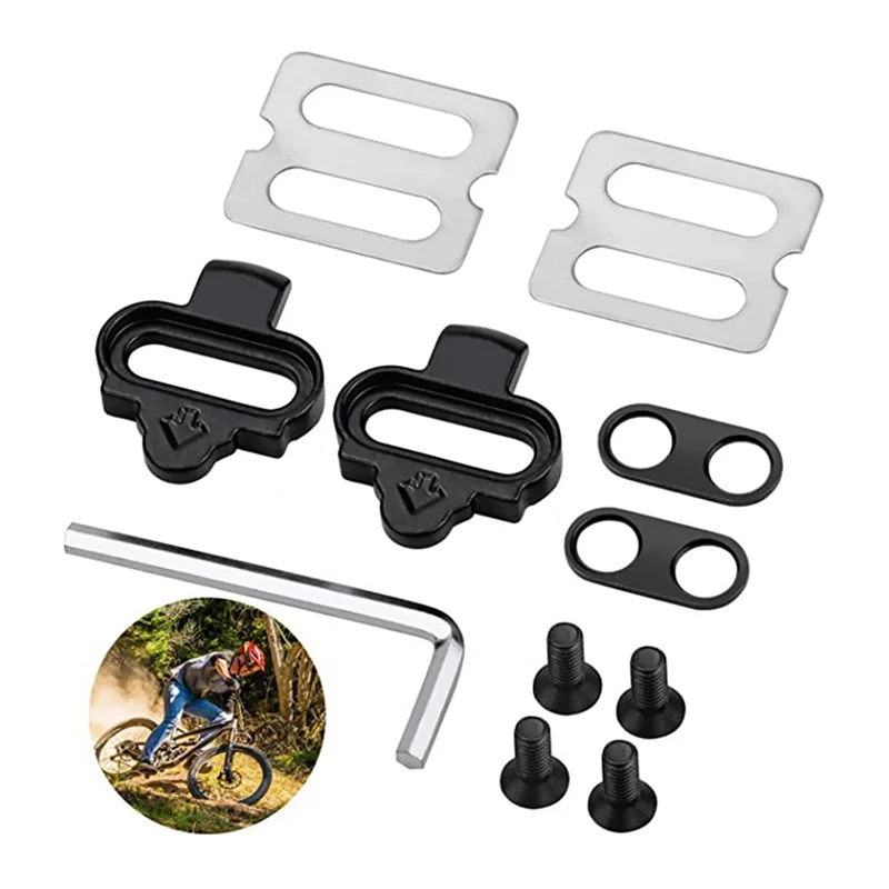الطريق دراجة قفل الأحذية قفل لوحة العالمي دواسة قفل لوحة الدراجات قفل دواسة المربط مجموعة الصلب الدراجات والعتاد #3