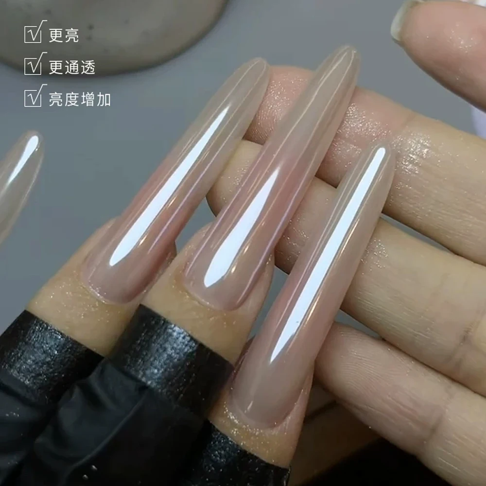 0.4g Nail Mirror High Transparency Fill Light Powder Mirror Moonlight Aurora Glitter Crystal Powder DIY Manicure Highlight Dust