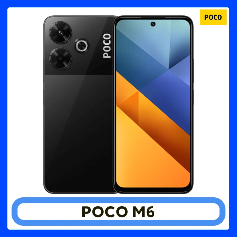 Version globale POCO M6 Smartphone Helio G91-Ultra Processor 5030mAh Large Battery 6.79" 90Hz FHD+