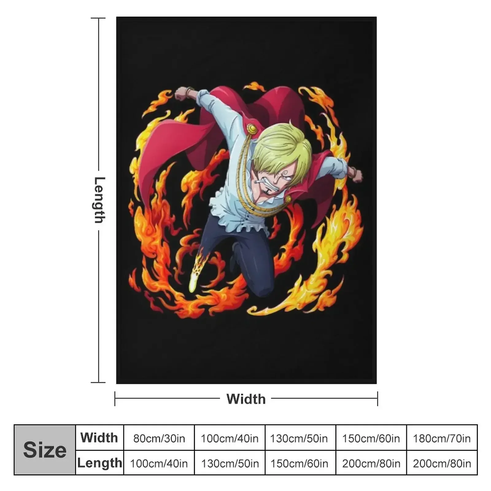 Sanji- Tshirt Throw Blanket Camping Soft Beds Nap Blankets