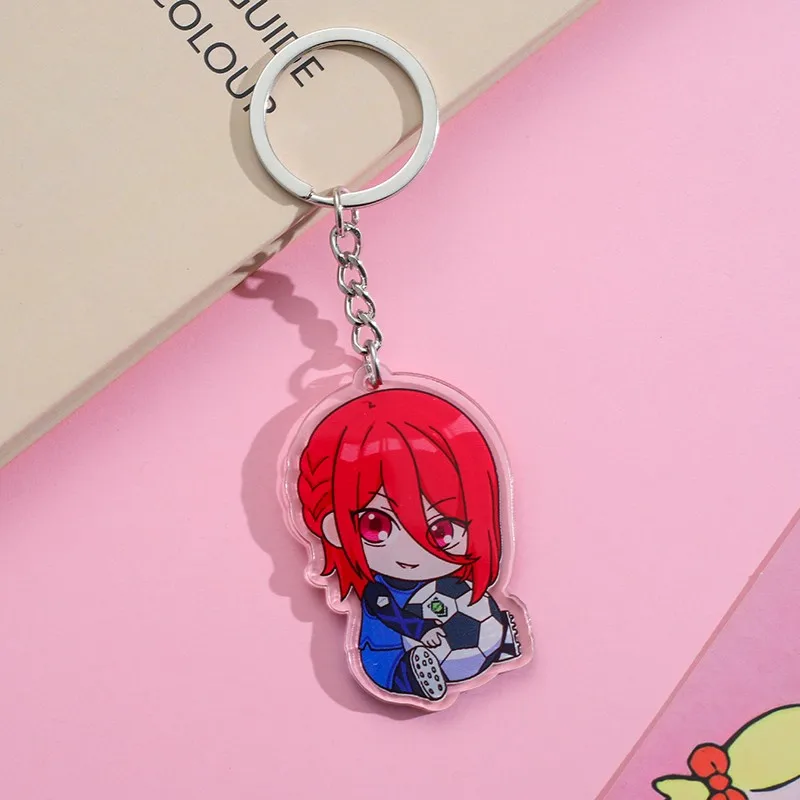 Anime Blue Lock Acrylic keychain accessaries Cartoon funny Bag Pendant Gift cute bag charm Keyring Friends Fans Gifts