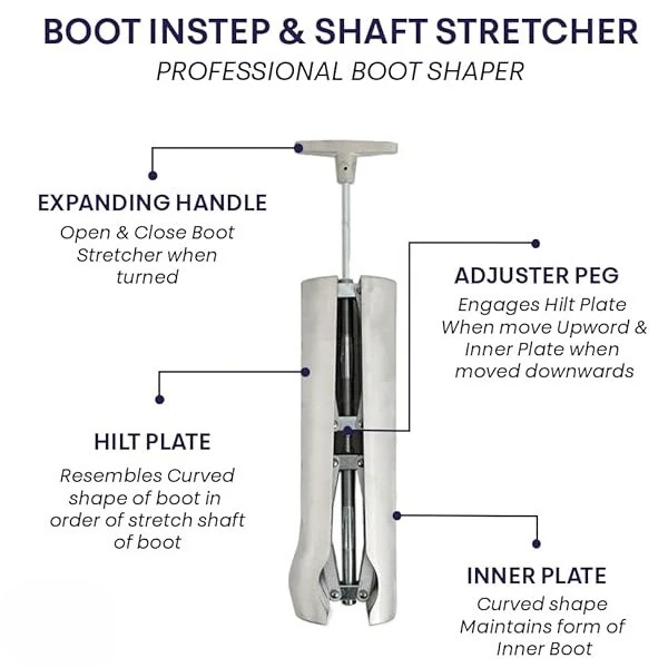 hot sale, professional cast aluminum combination boot support for relieving the tightness of boots on ankles and calves