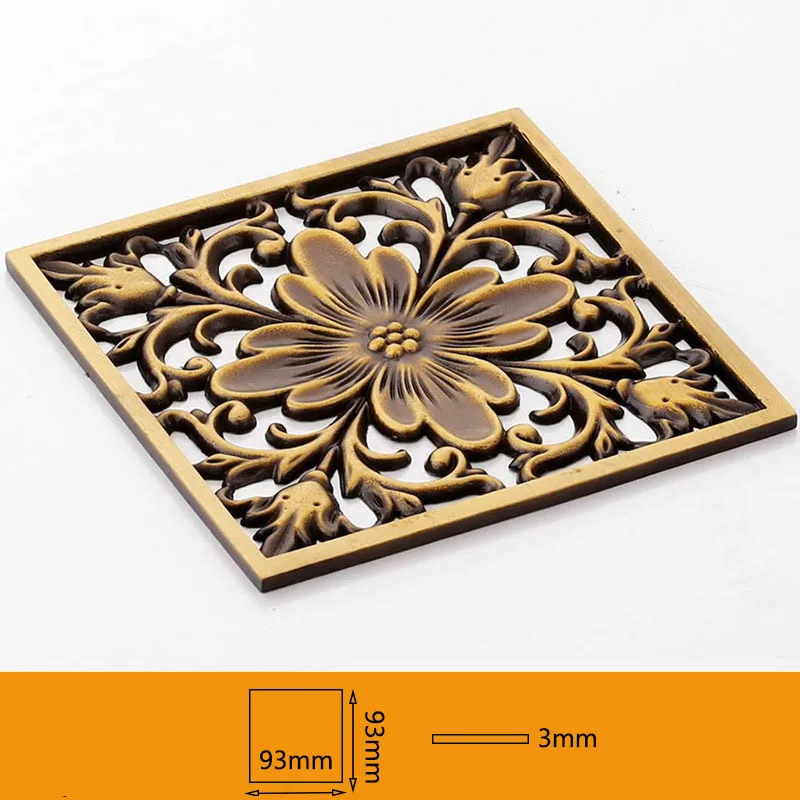 

High Quality Solid Brass Made Bathroom Accessory Square Floor Drain Spare Part