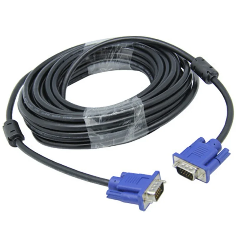 1.5m 1.8m 3m 5m 10m 15m VGA Cable for Computer Monitor TV LCD Monitor Projector HD Cable Shielded VGA Video Extension Line