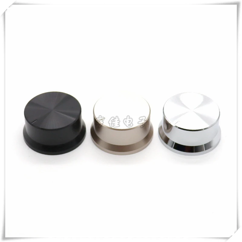 1PCS 44.5*22MM Amplifier Volume Adjustment Knob Potentiometer Knob Cap 6MM Flower Shaft Black Silver Gold