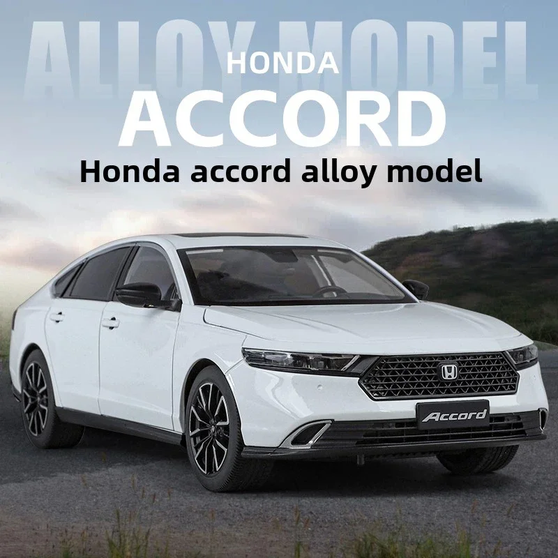 

[CubeFun] 1:18 Honda Accord, модель автомобиля из сплава, металлическая литая под давлением звуковая и световая игрушка для мальчика, коллекционный подарок для детей