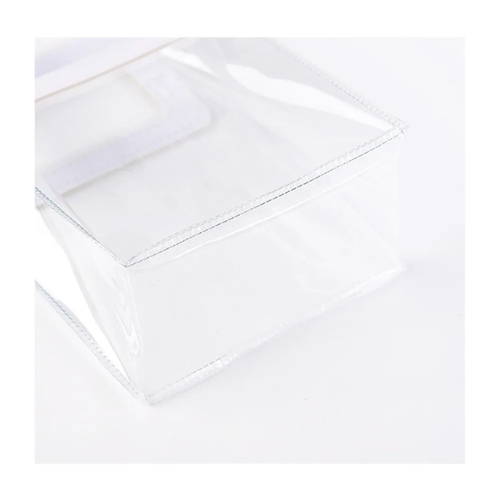Transparent Clear Tote Bag Square Shape Handle PVC Waterproof Storage Bag Round Shape Handle Transparent Shopping Bags