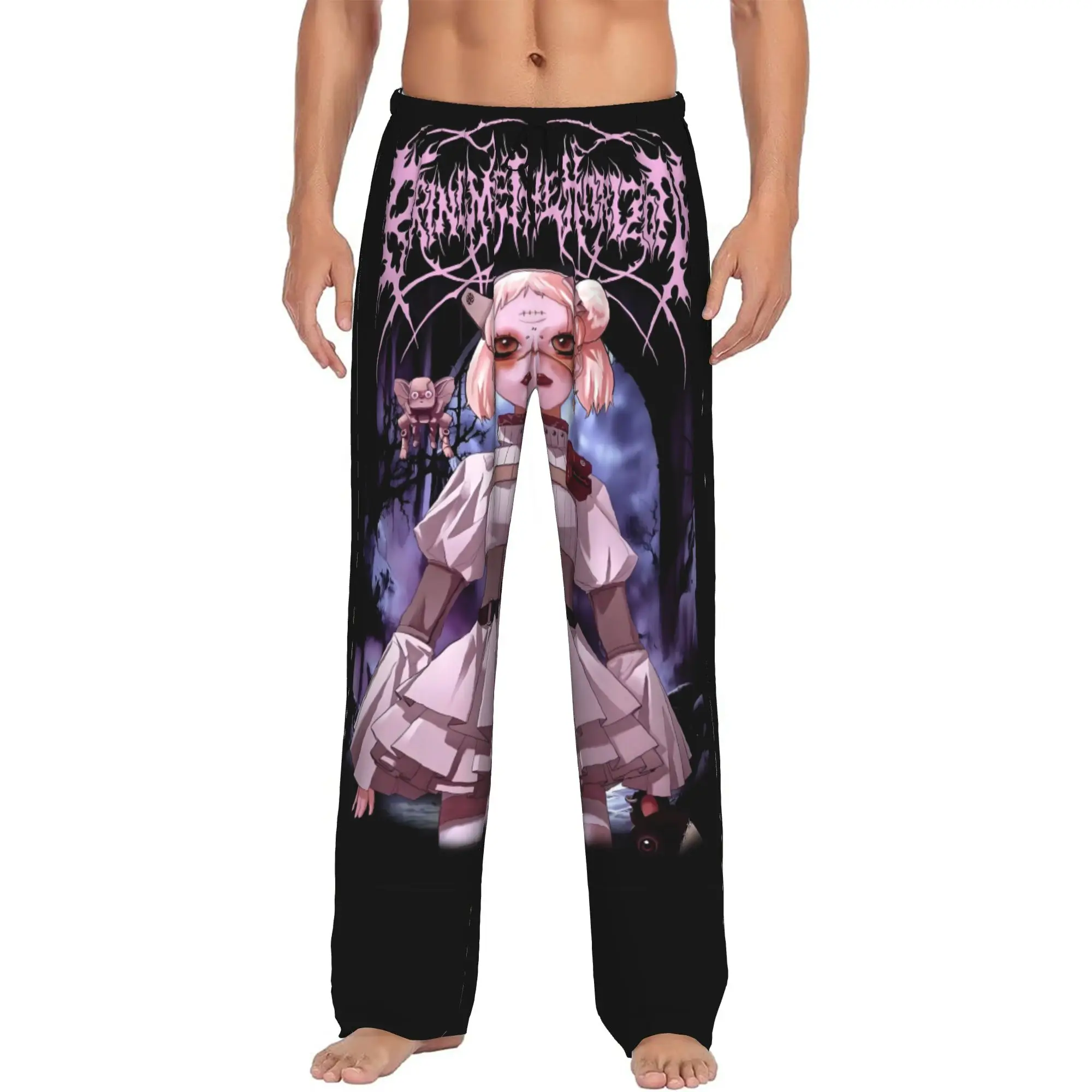 Custom Bring Me Horizones Pajama Pants for Men Metal Core Band Lounge Sleep Stretch Sleepwear Bottoms with Pockets