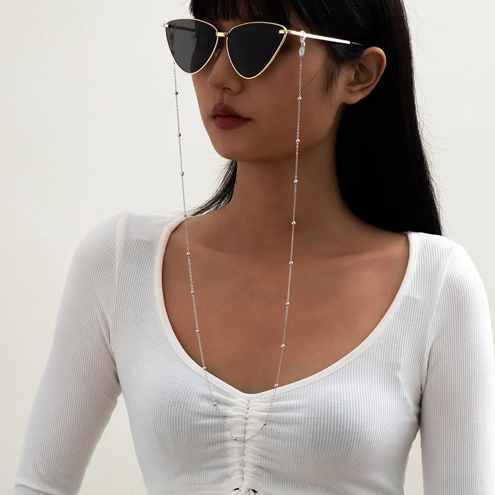 Catena per occhiali in metallo alla moda transfrontaliera europea e americana, tracolla per evitare che cadono gli occhiali, catena per maschera, cinturino per maschera, cinturino per occhiali