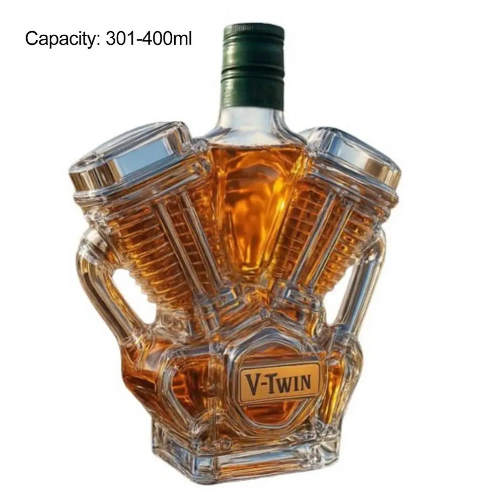 Whiskey Bottle Motorcycle Engine Wine Bottle V-twin Engine Whiskey Bottle Handmade Motorcycle Engine Decanter for Whiskey