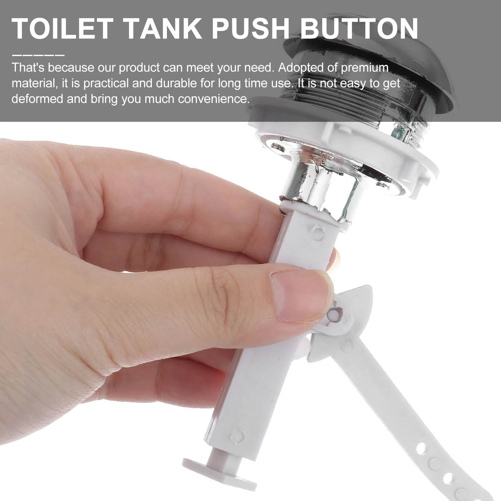 

Durable Plastic Single Flush Toilet Water Tank Push Button Rod For Home Hotel Apartment Easy Install Compatible With Most