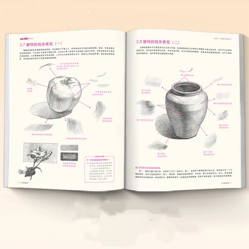 Sketch Techniques Book Zero Basic Self-study Tutorial Pencil Drawing Art Learning Geometry Plaster Still Life Sketching Textbook