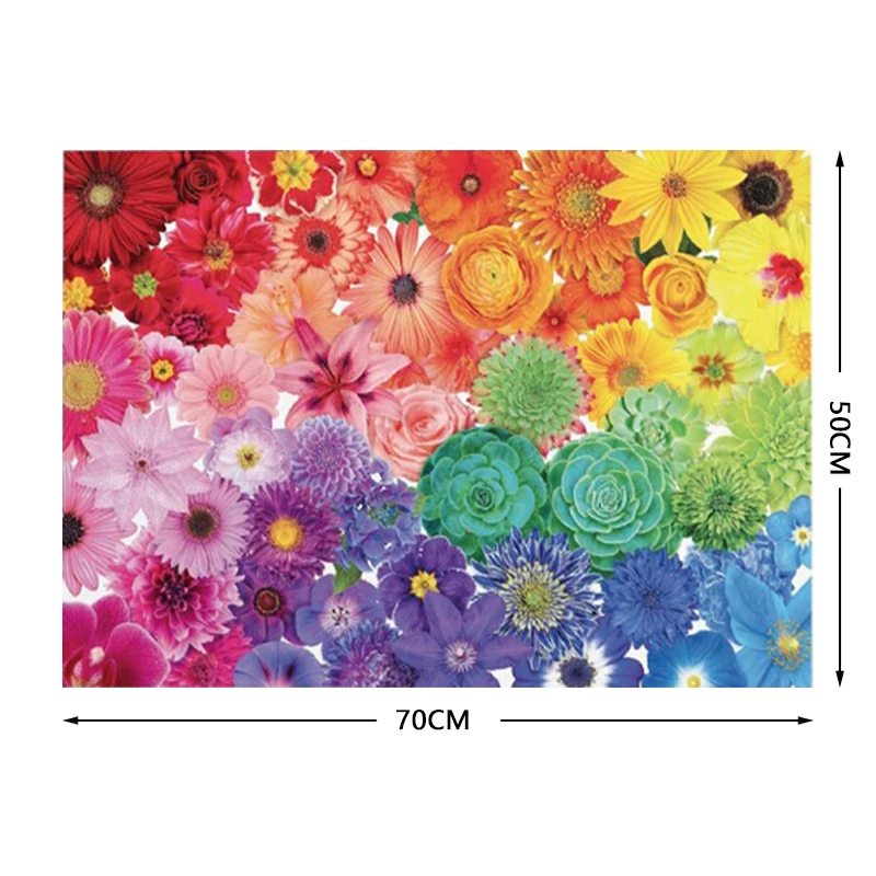 70*50cm Adult Puzzle 1000 Pieces Paper Jigsaw Puzzles The Bloom Flowers Famous Painting Series Learning Education Craft Toys