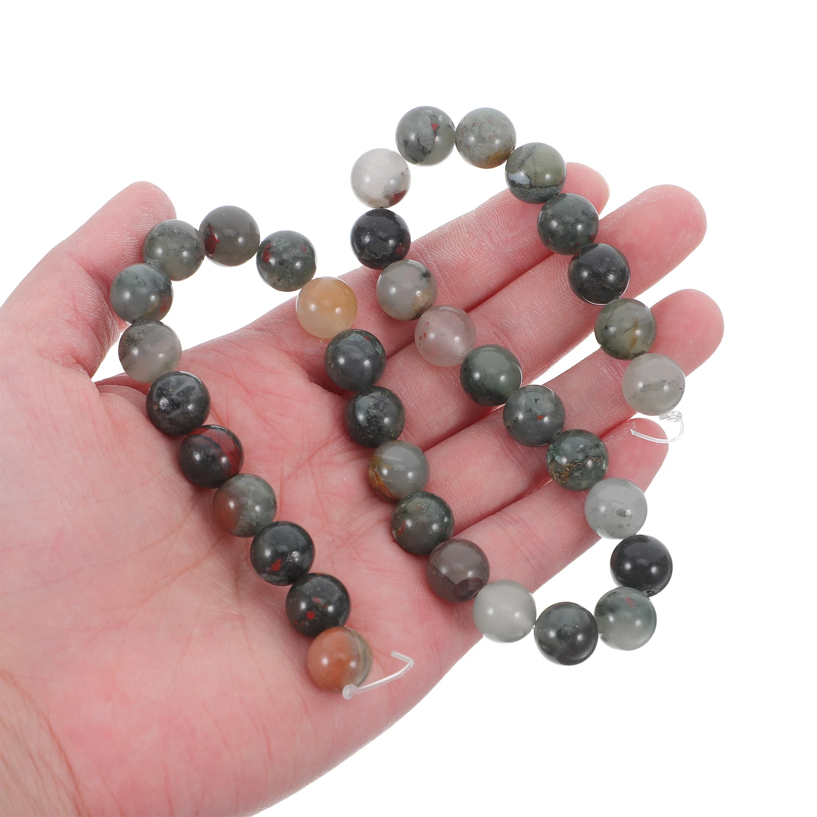 

1Set Loose African Beads Natural Crystal Stone Round Gemstone Beads 10mm for DIY Jewelry Making Bracelets Necklaces