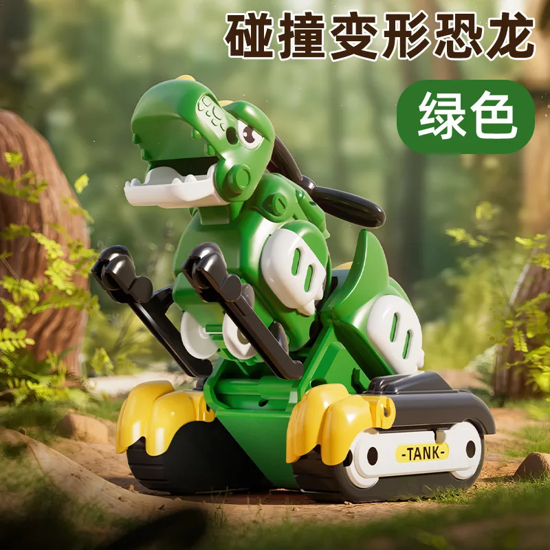 Giocattolo robot di trasformazione per bambini Divertimento trasformazione di collisioni Dinosauro Auto Aspirazione magnetica Ensemble Pull-wire Giocattolo di dinosauro 2 in 1