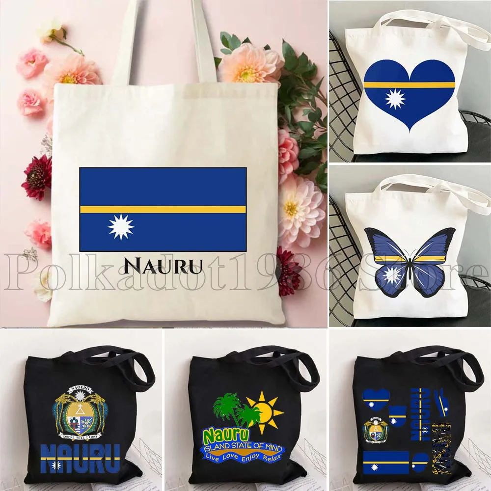 

Флаг Нару, карта Науруань, патриотические подарки, большая вместительная прочная холщовая сумка-тоут, женская сумка для вечеринок, путешествий, покупок