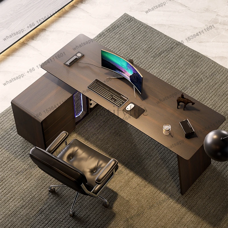 Home Office Modern Storage Executive Desk Boss Design Manager Computer Office Desk Corner Drawers Corner Escrivaninha