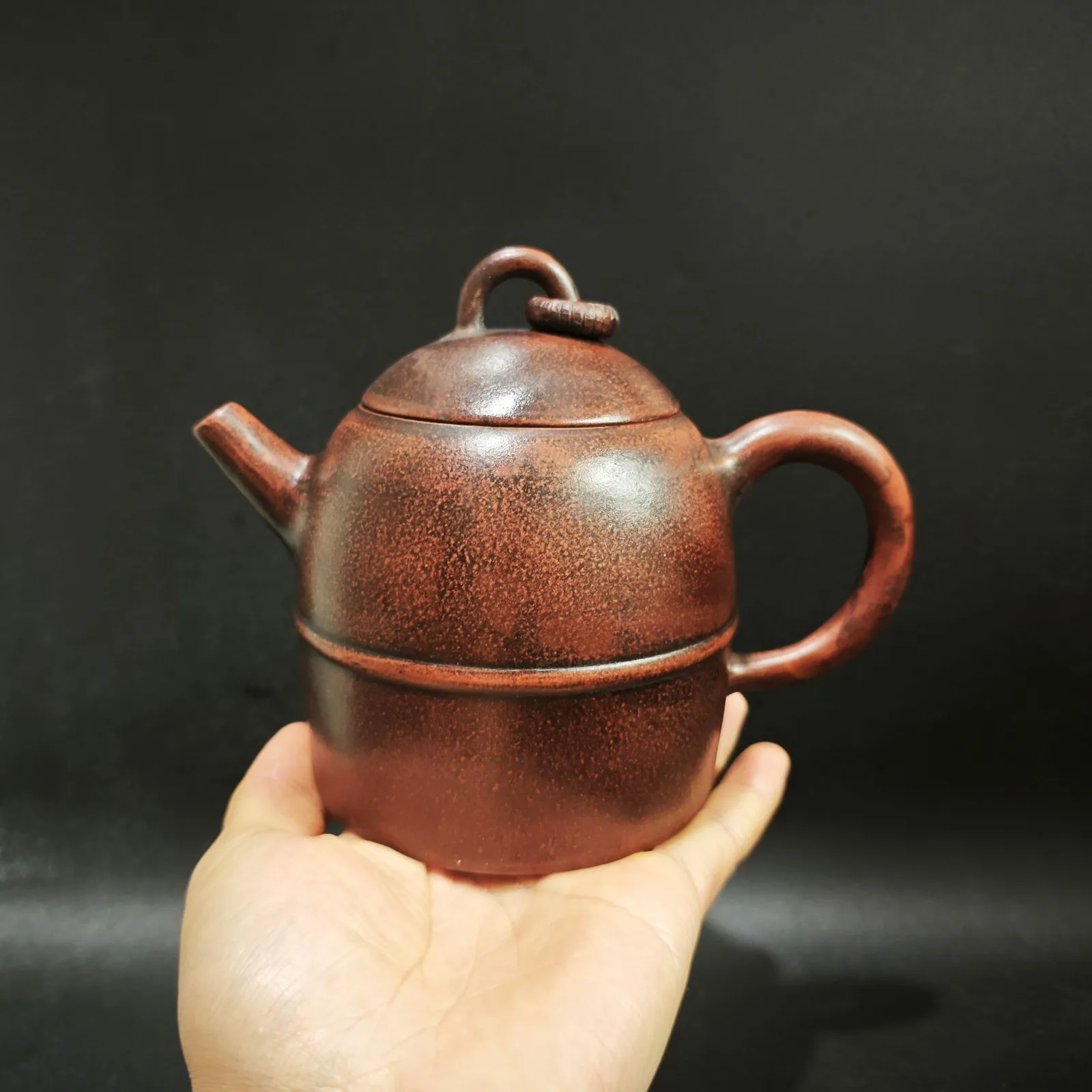 Antique Bell Shape Zisha Teapot 500ccYixing Zhong Ding Classic Large Collectible