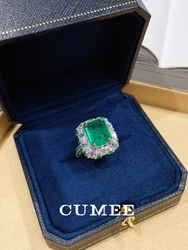 Created Gemstone Ring for Women 925 Sterling Silver Ring for Women CZ stone Promise Ring for Her Engagement Ring Anniversary