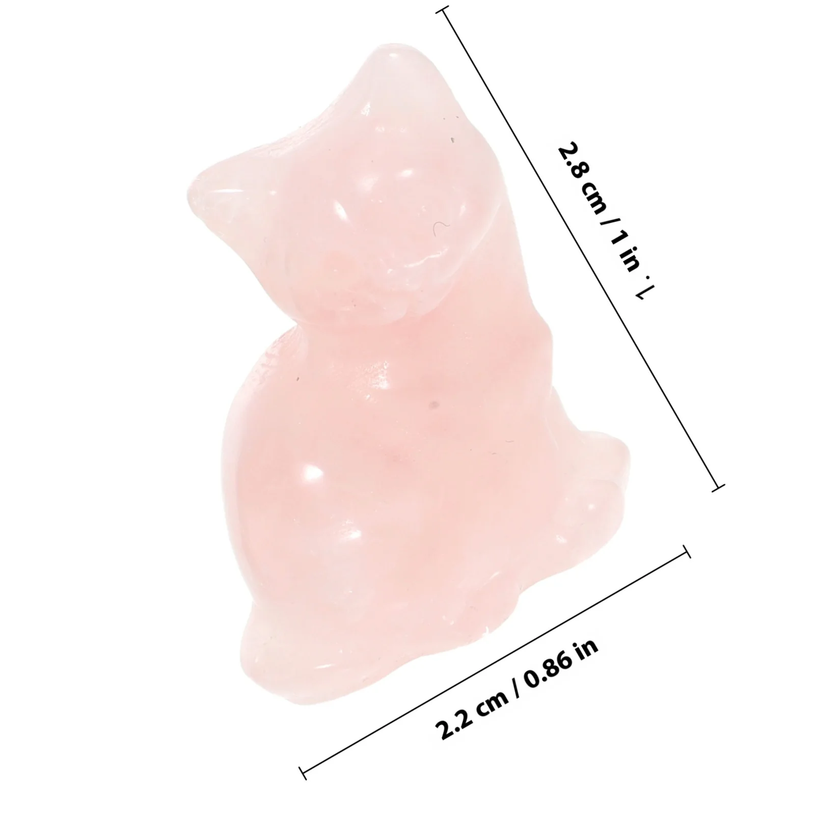 รูปปั้นแมวคริสตัลขนาดเล็ก ดีไซน์ลูกแมวน่ารักเหมือนจริง สำหรับตกแต่งโต๊ะในบ้าน สัญลักษณ์แห่งโชคลาภ แข็งแรง ไม่ล้มง่าย