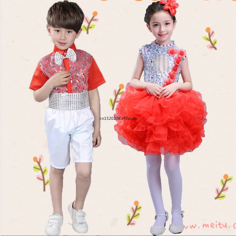 Kinder Ballett rock Zeigen Prinzessin Zeigen rock Pailletten Tutu Nehmen die blei Blume Chor kleid Zeigen Sarong Mädchen Dance kleidung