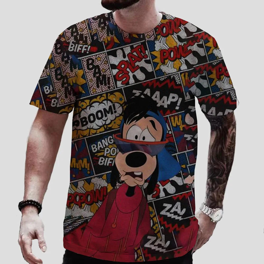 Disney Fun T-shirt Mickey Mouse Donald Duck Goofy Cartoon Men's And Women's T-shirts Casual Style 3D Printed Summer Casual