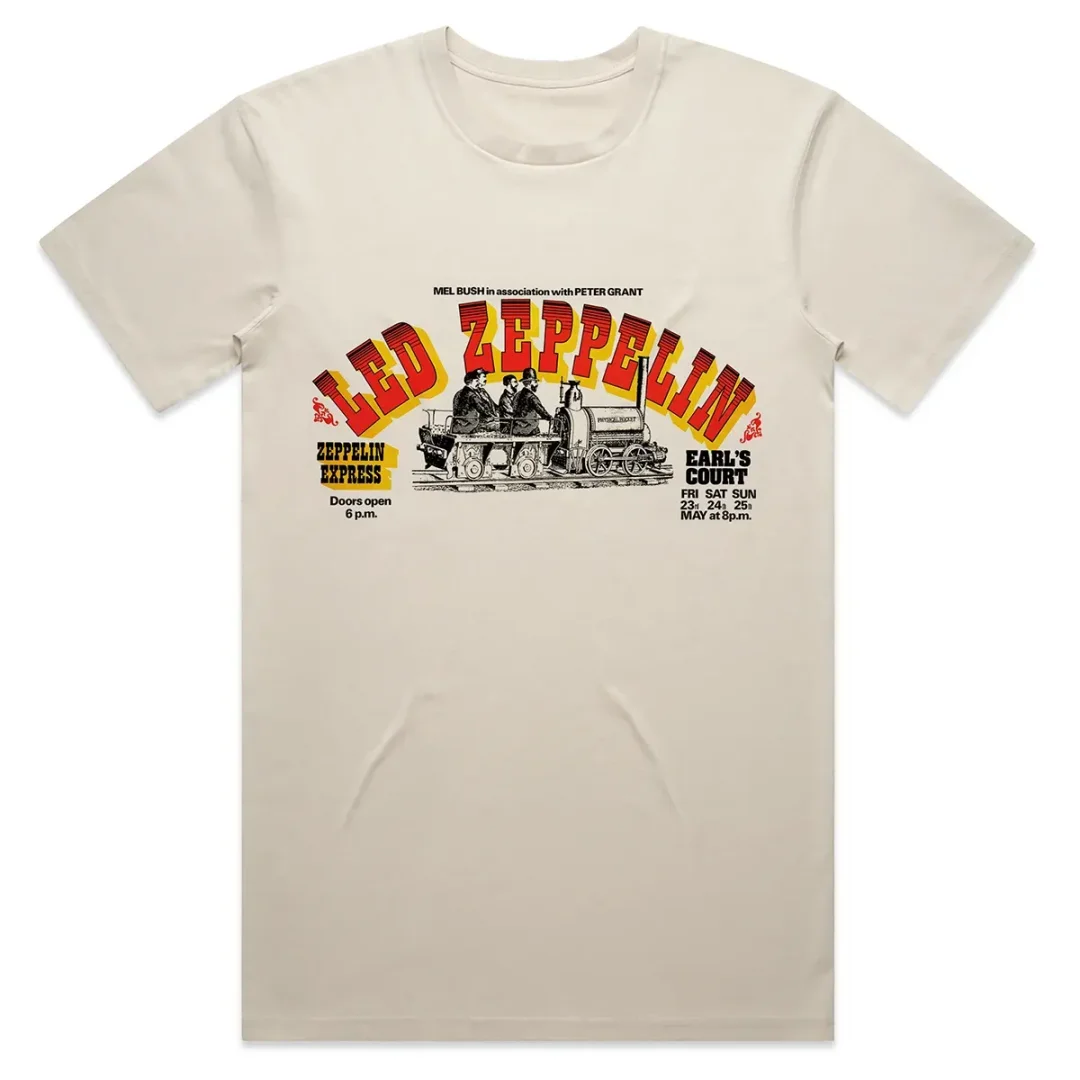 Póster de Zeppelin Express - Camiseta de la banda Led Zeppelin, camiseta de verano de algodón puro para hombre, ropa para niños, camiseta Y2k para mujer