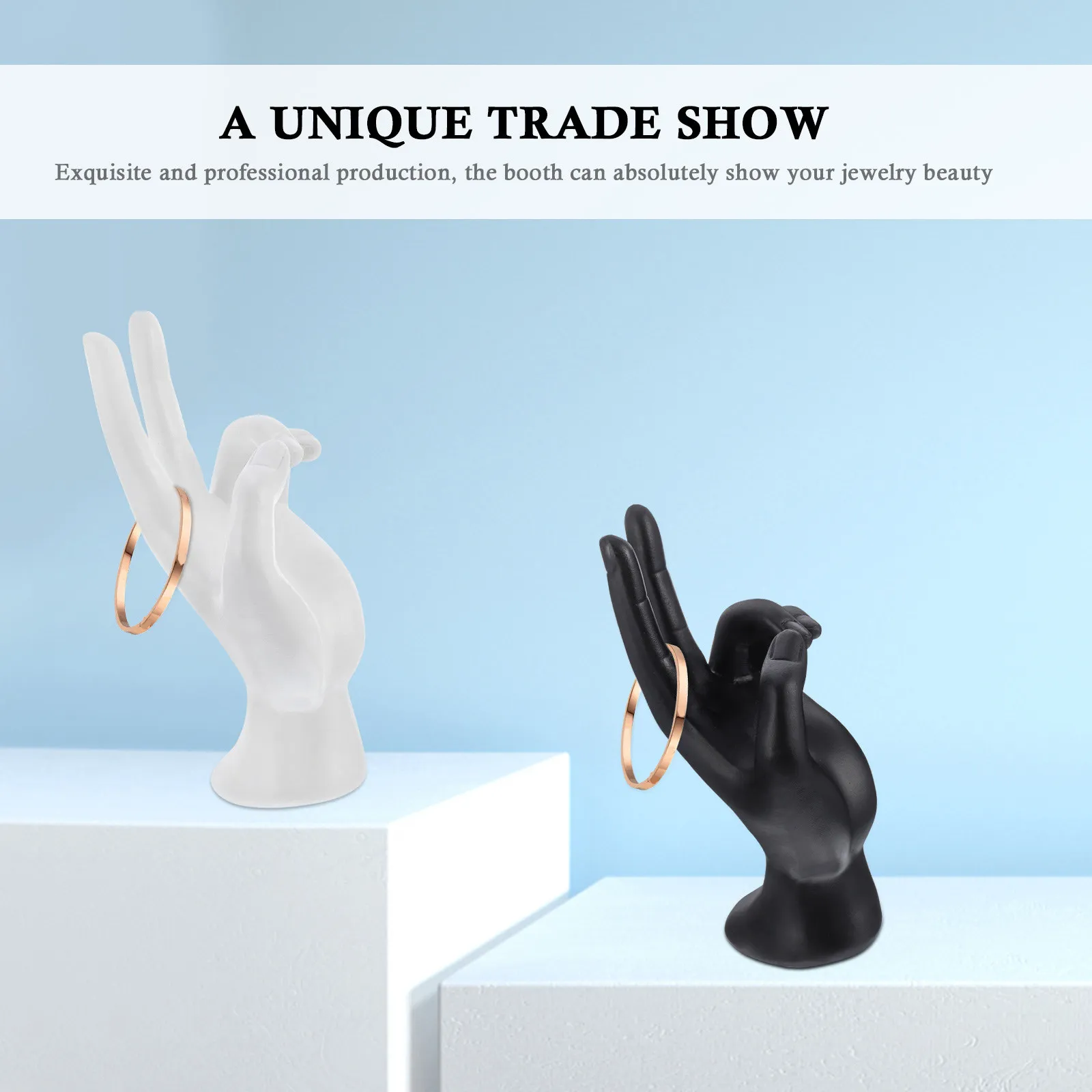 

Resin Craft Hand Form Jewelry Display Ring Stand Bracelet Holder Desktop Showcase Jewelry Ring Hand Display Holder