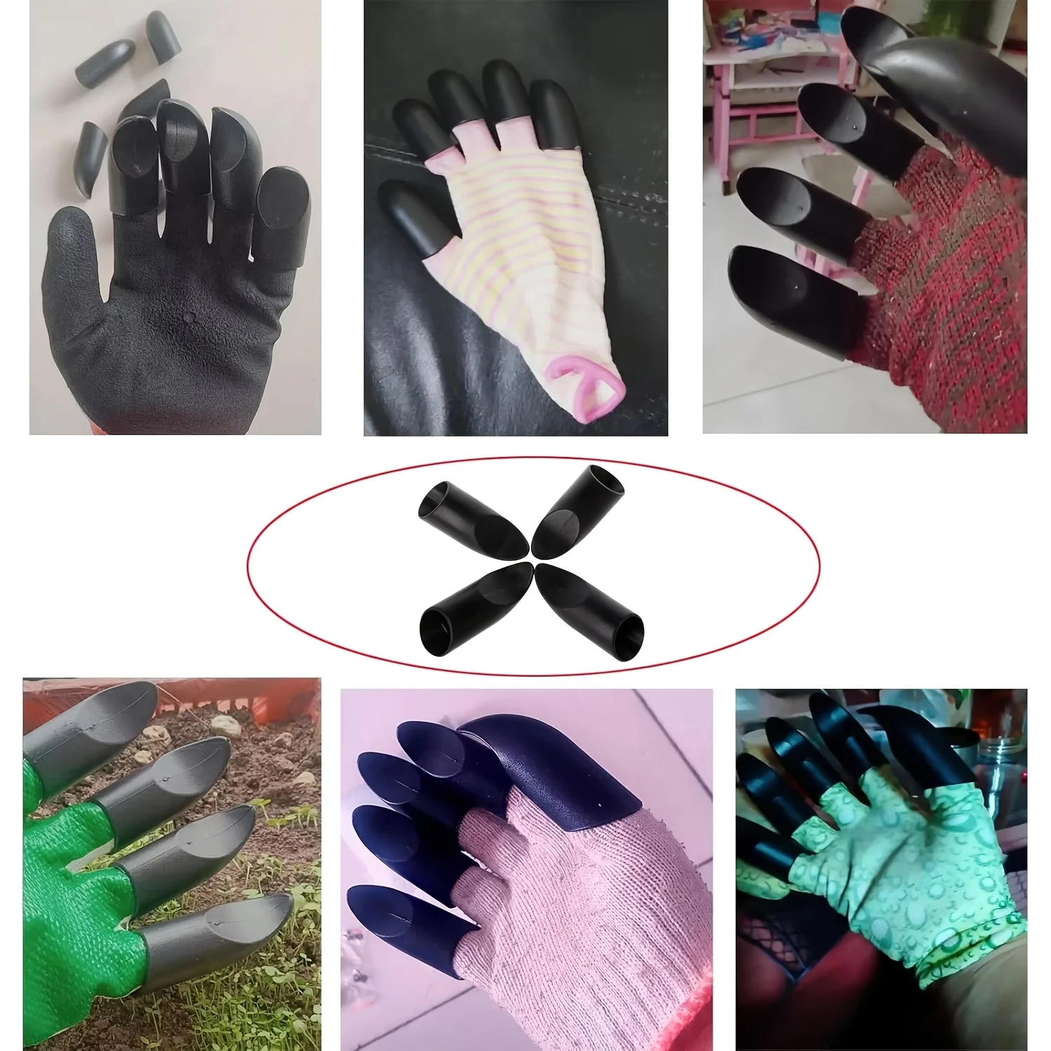 6pcs/pack gardening finger cover, portable sowing finger cover, glove changing head