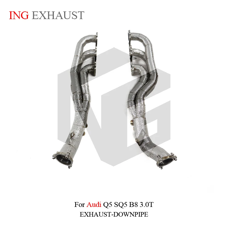 

ING Exhaust Manifold for Audi Q5 SQ5 B8 3.0T With Heat Shield set Car Refit Direct conver Pipe Performance Accessories System