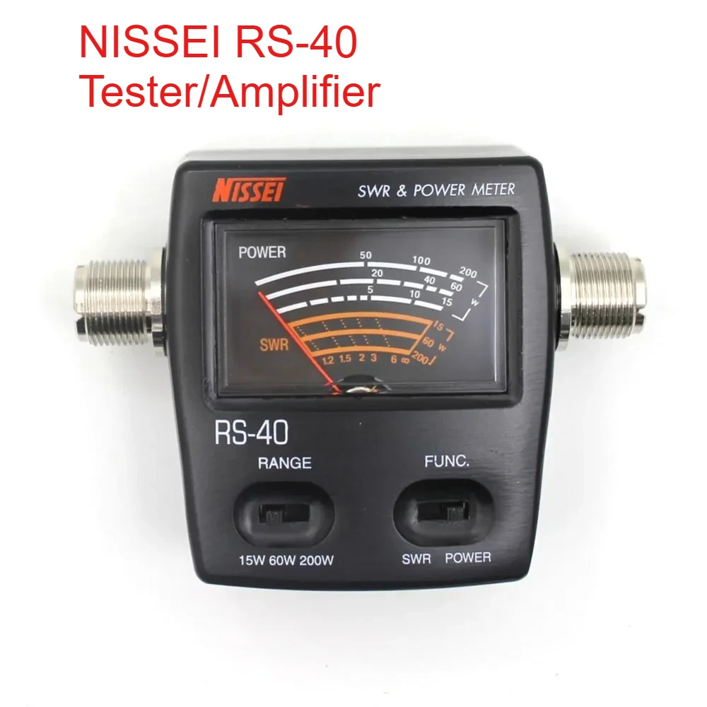 

NISSEI RS-40 SWR/Watt Meter NISSEI 125-525MHz UHF/VHF M Type Connector for TYT Kenwood Baofeng LED Screen Radio Power Counter