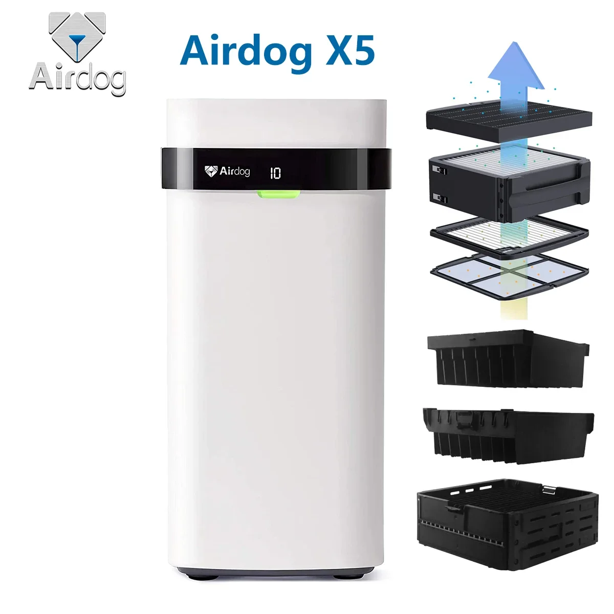 Home Breathe Differently KJ300F-X5 (M) Airdog X5 with Washable Filter Dehumidifier Generators Appliance Humidifier Inhaler Shoes