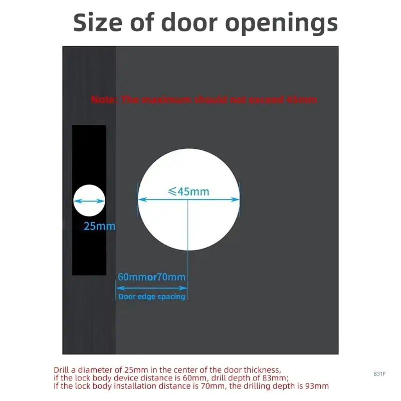 Invisible Door Lock Featuring Not Theft Latches Concealed Door Lock Single Sided Door Lock for Homes Hotel & Offices