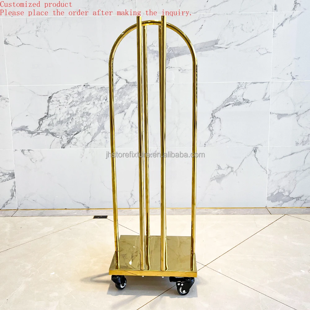 

Custom.Custom .Custom.Stainless Steel Wholesale Price Gold Standing Hangers Display for Clothing Store Hangers Storage Rack